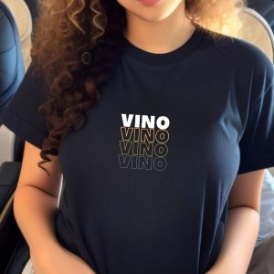 Vino, vino, vino..., ženska črna majica