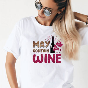 May contain wine, ženska bela majica