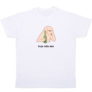 Pasje težko delo, moška bela majica