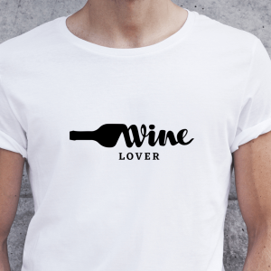 Wine lover, moška bela majica