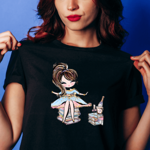 Berem ob vinu, ženska črna majica