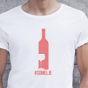 somelje, moška bela majica