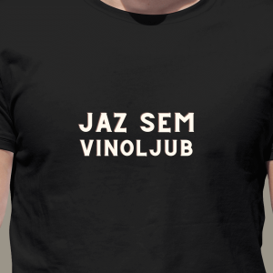 Jaz sem vinoljub, moška črna majica