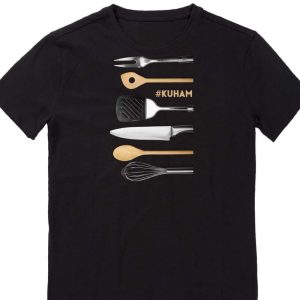 Kuham, moška črna majica