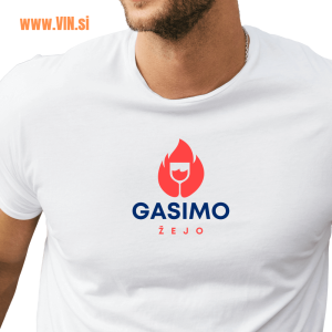 Gasimo žejo, moška bela majica