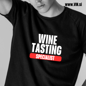 Wine tasting specialist, moška črna majica
