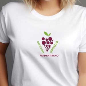 Obožujem grozdje - fermentirano, ženska bela majica