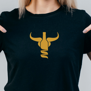 Vinski rogač, ženska črna majica