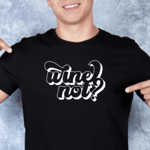Wine not?, moška črna majica